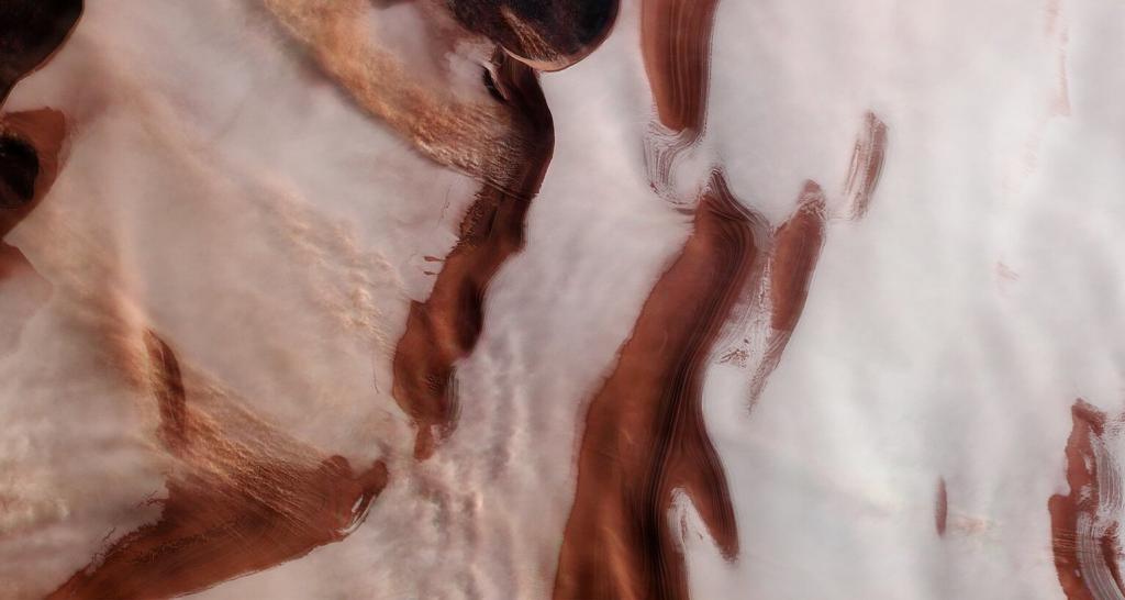 Посмотрите на удивительный снимок северного полюса Марса