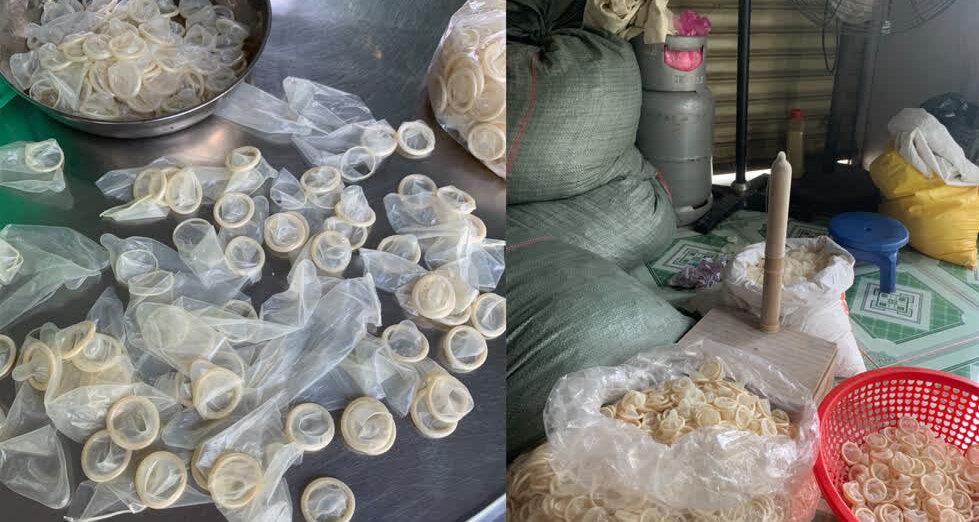 Вьетнамская полиция накрыла цех по отмыванию презервативов