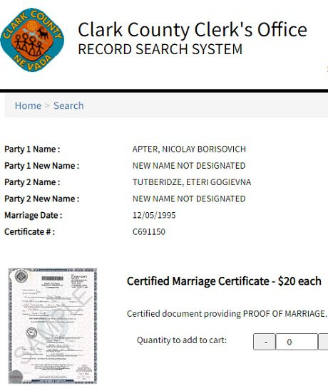 Тайный муж. Опубликовано свидетельство о заключенном в США браке Тутберидзе