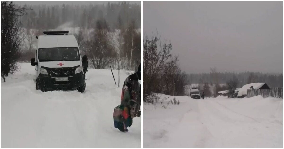 В Кузбассе сразу 2 машины скорой помощи завязли в снегу В Кузбассе сразу 2 машины скорой помощи завязли в снегу