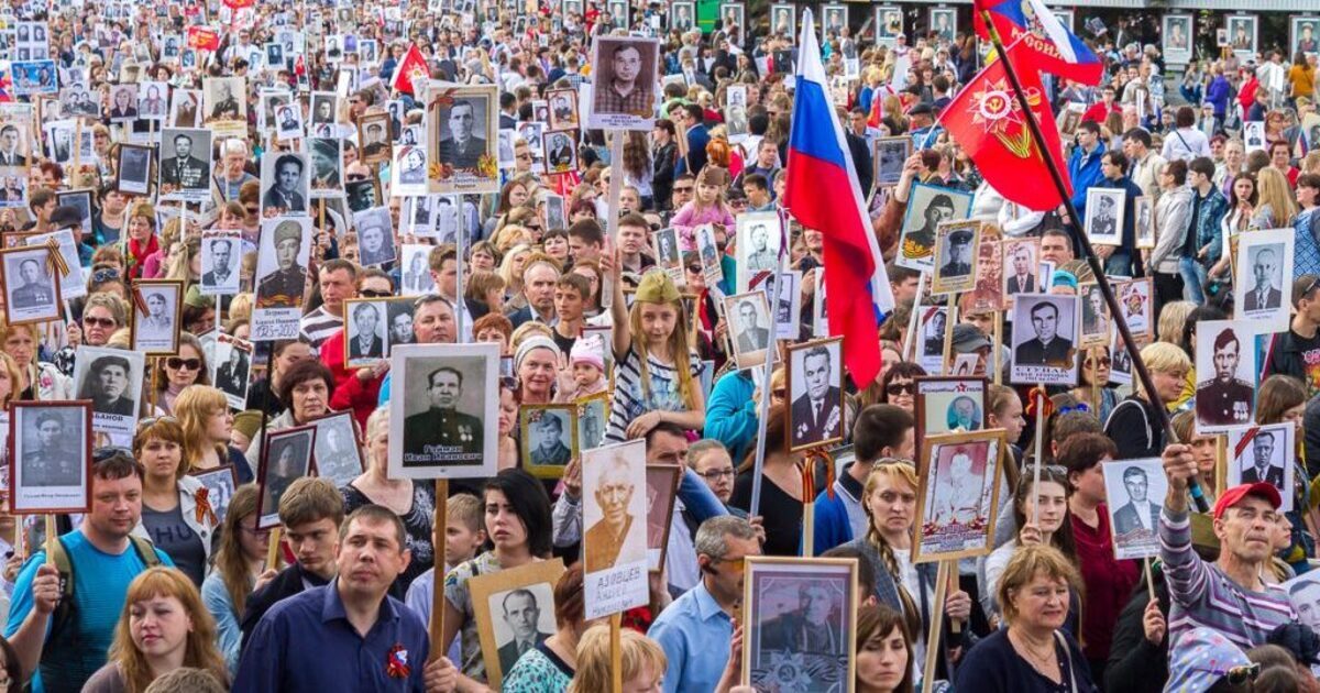 На шествии бессмертного полка