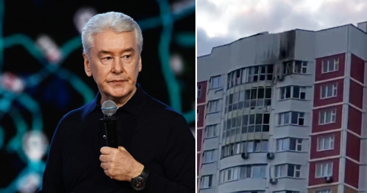 Собянин сообщил об эвакуации москвичей, чьи дома атаковали беспилотники