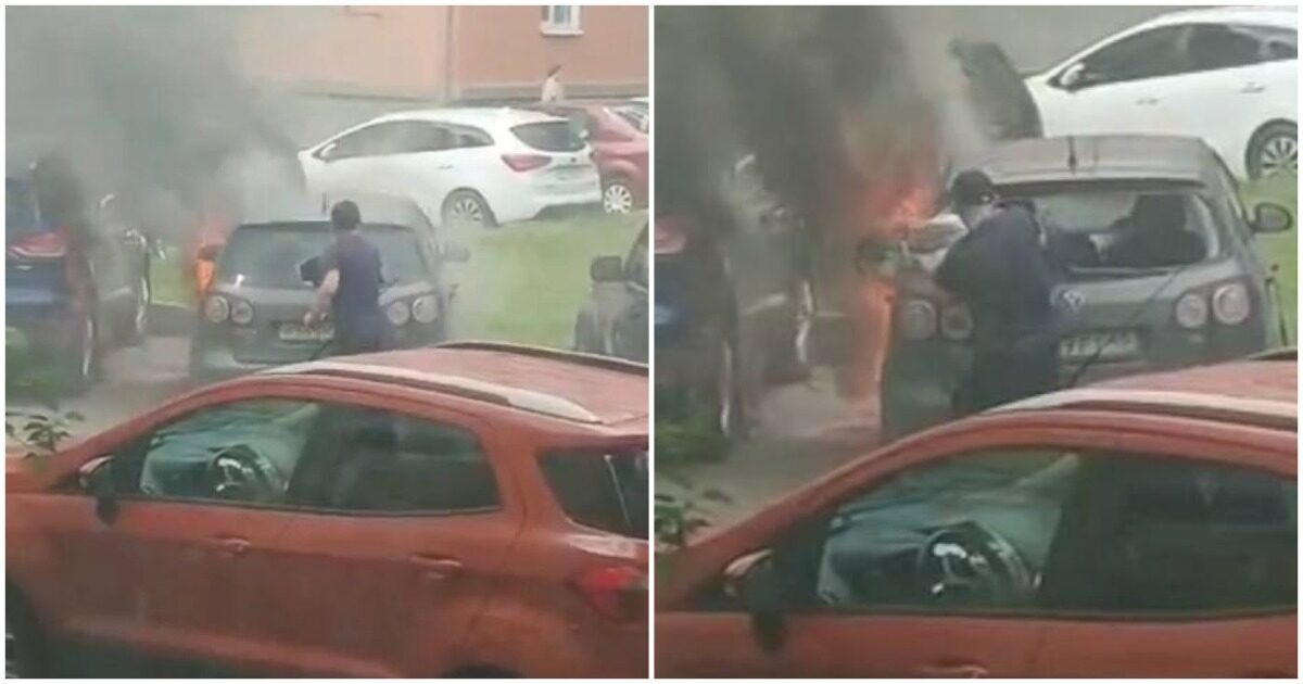 Мужчина спас 11-летнюю девочку из горящей машины в Ступино