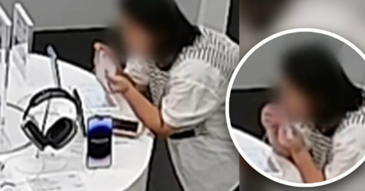 Женщина перегрызла противоугонный трос в магазине, чтобы украсть iPhone