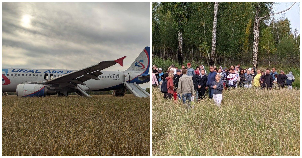 Пилоты «Уральских авиалиний» предотвратили трагедию, посадив самолет в поле