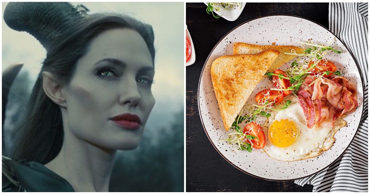 Завтрак Малефисенты: готовим яичницу с беконом, как Анджелина Джоли