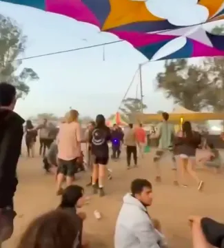 Опубликовано видео с места проведения фестиваля после нападения «Хамас»