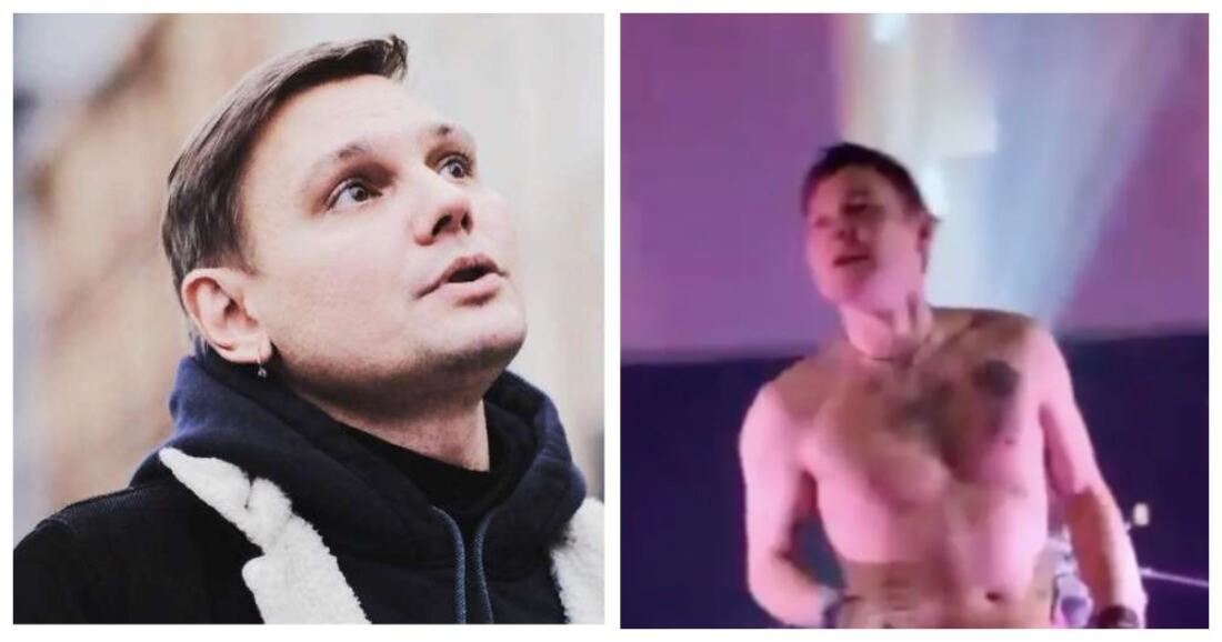 выступление солиста группы щенки в одном носке