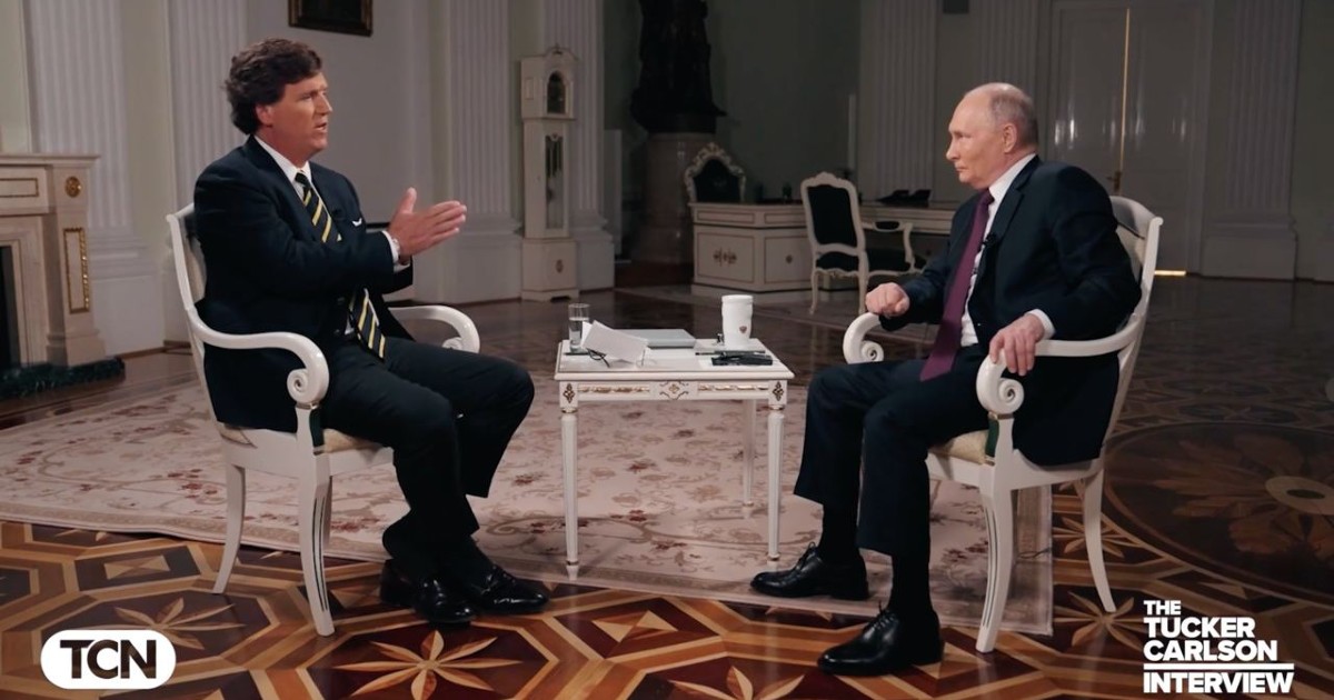 Американский журналист Карлсон опубликовал интервью с Путиным