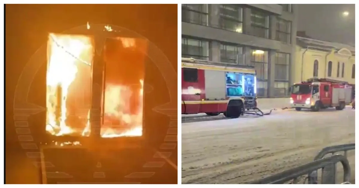 В Москве горит здание «Известия Hall» на Пушкинской площади