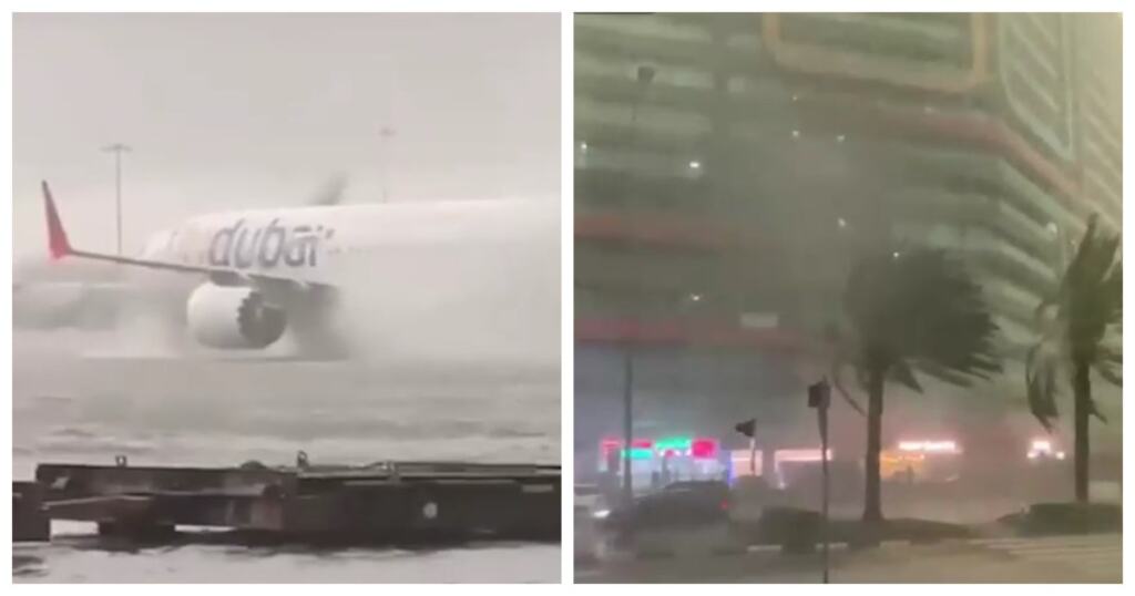 Дубай уходит под воду из-за сильных ливней и урагана