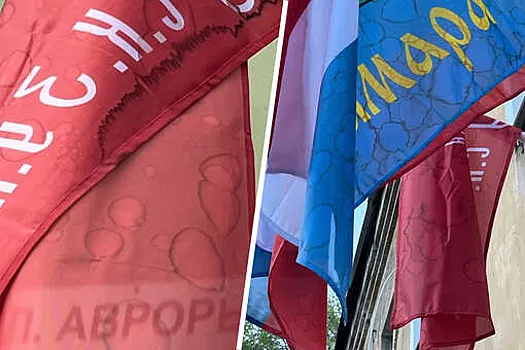 Жители Самары показали грязные флаги, вывешенные ко Дню Победы