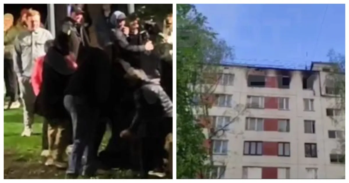 После взрыва в московской многоэтажке во дворе произошла массовая драка После взрыва в московской многоэтажке во дворе произошла массовая драка
