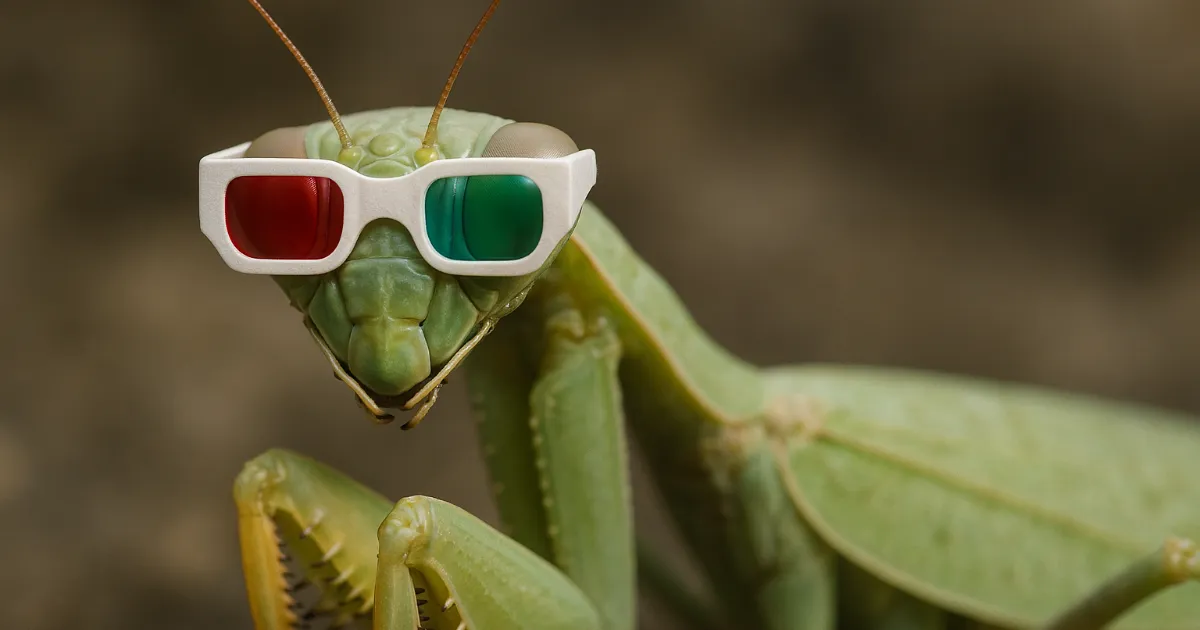 Учёные надели 3D-очки на богомолов Учёные надели 3D-очки на богомолов