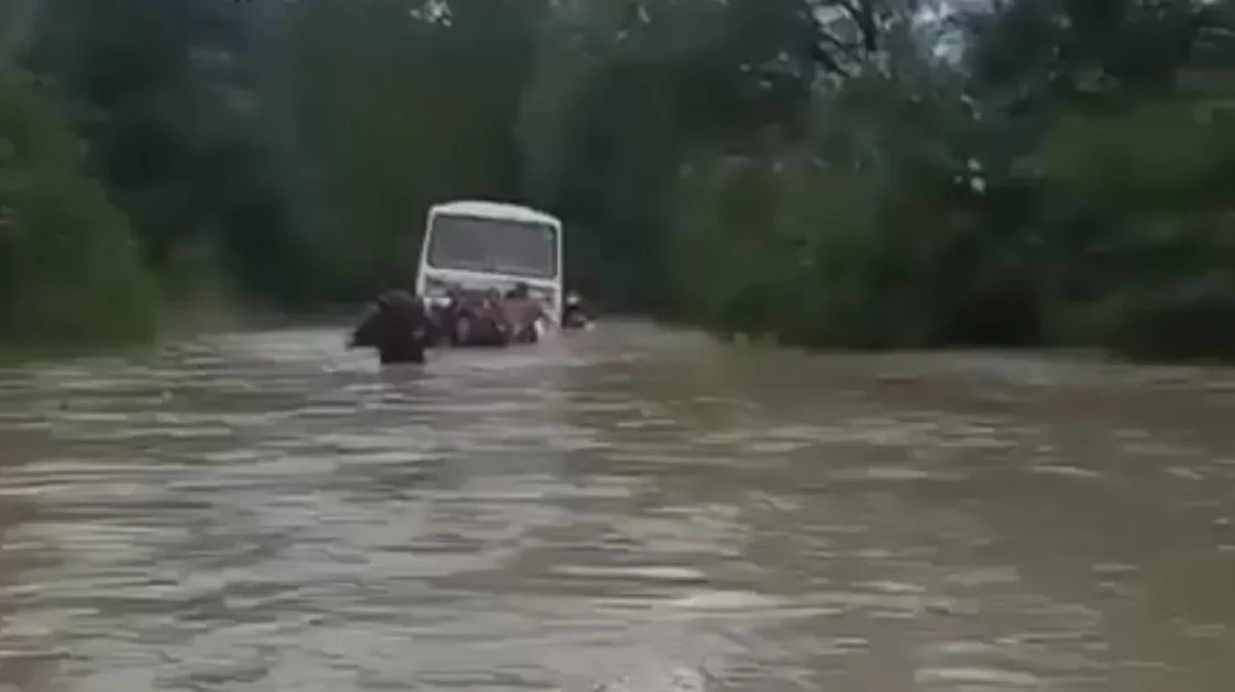 Автобус упал с моста в реку под Туапсе