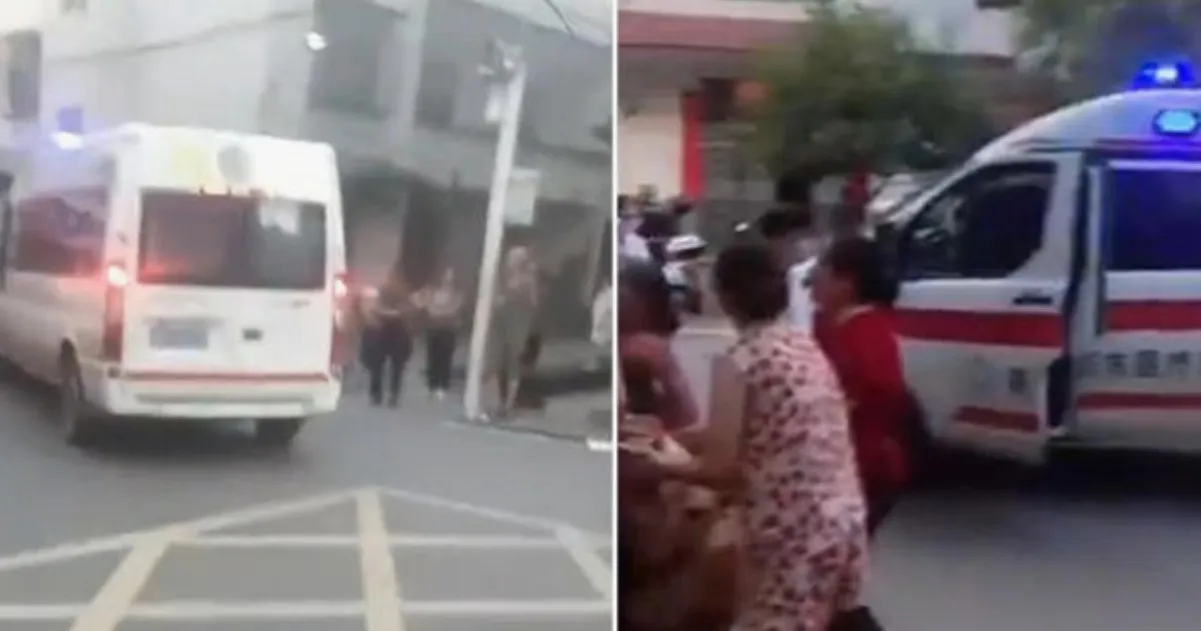 Мужчина напал с ножом на прохожих у школы в Китае Мужчина напал с ножом на прохожих у школы в Китае