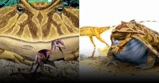 В древности на Земле жили лягушки-гиганты, которые ели динозавров