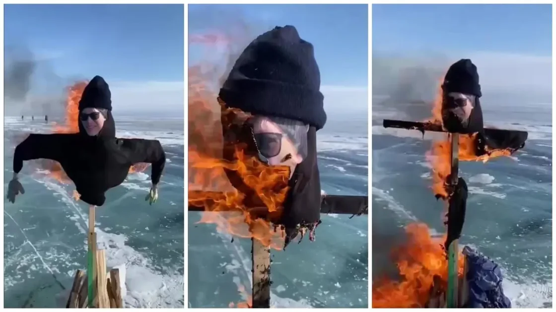 Чучело SHAMAN сожгли на Байкале Чучело SHAMAN сожгли на Байкале