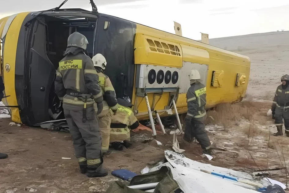 В Забайкалье опрокинулся автобус с иностранцами