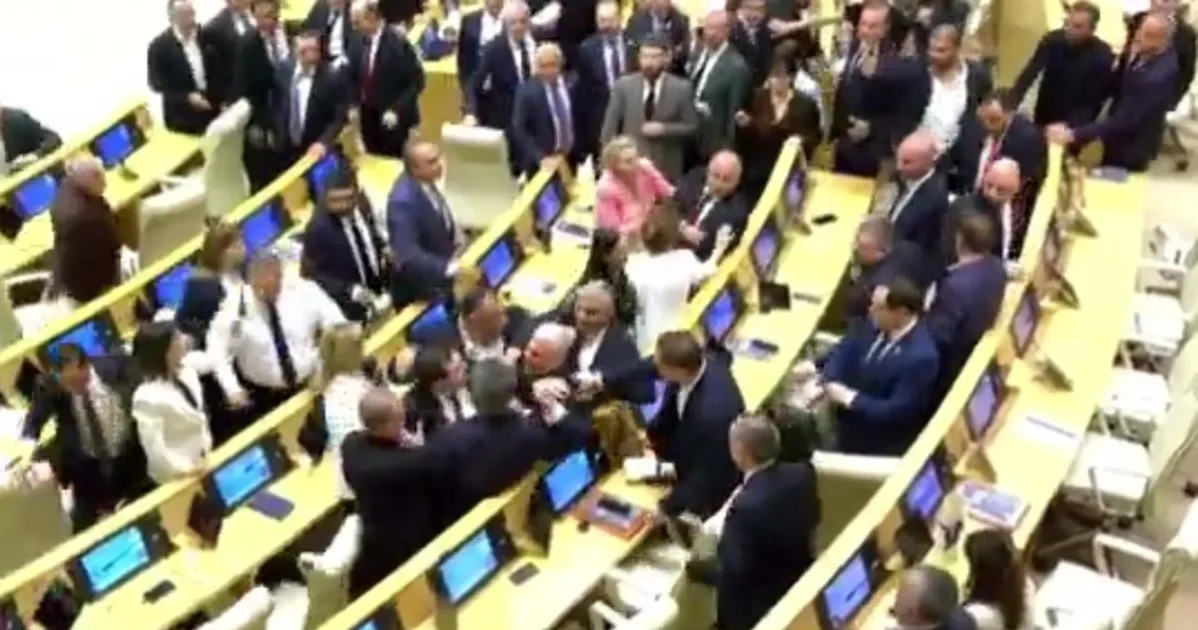 Драка произошла в парламенте Грузии