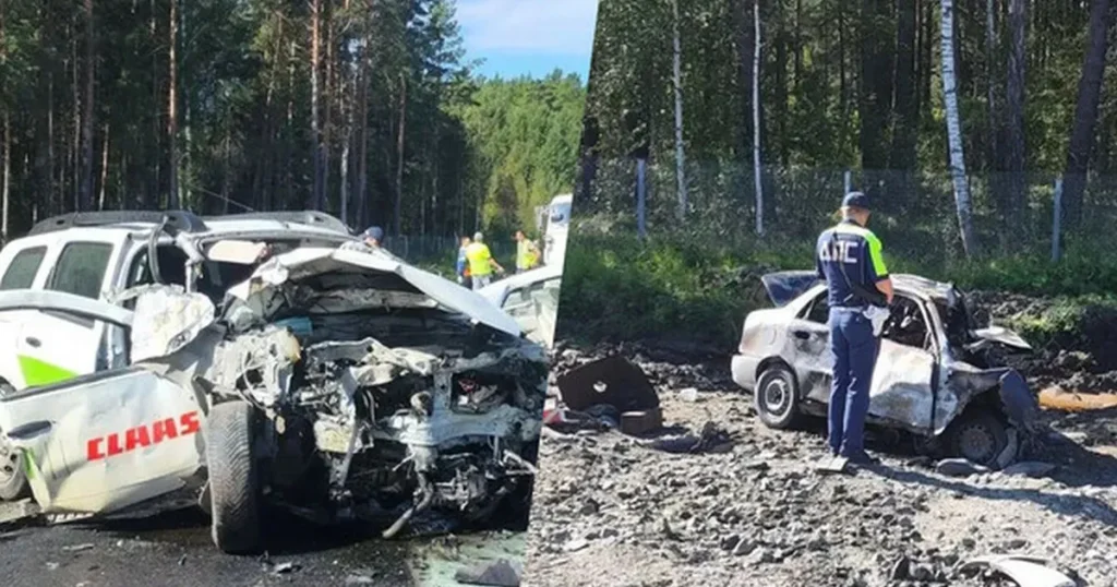 Четыре человека сгорели в заблокированной машине на Урале