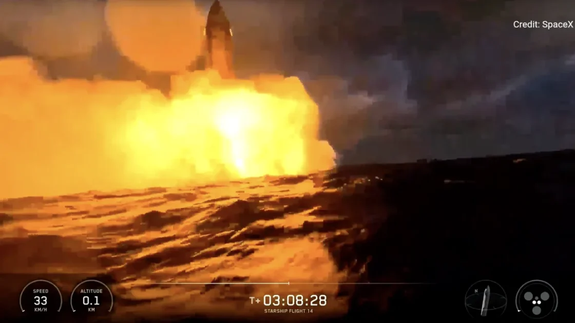 Космический корабль Starship взорвался в Тихом океане